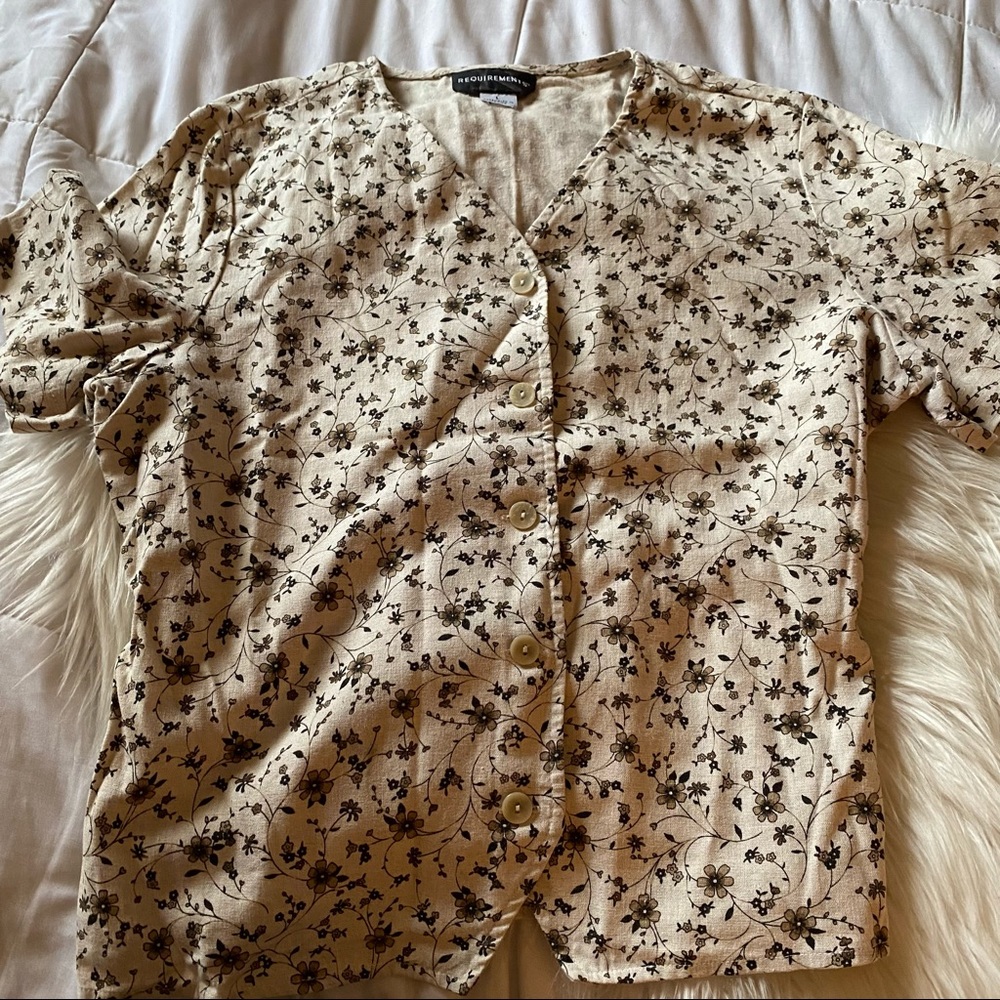 VINTAGE COTTAGECORE PRAIRIE GIRL TOP/BLOUSE/BUTTON DOWN